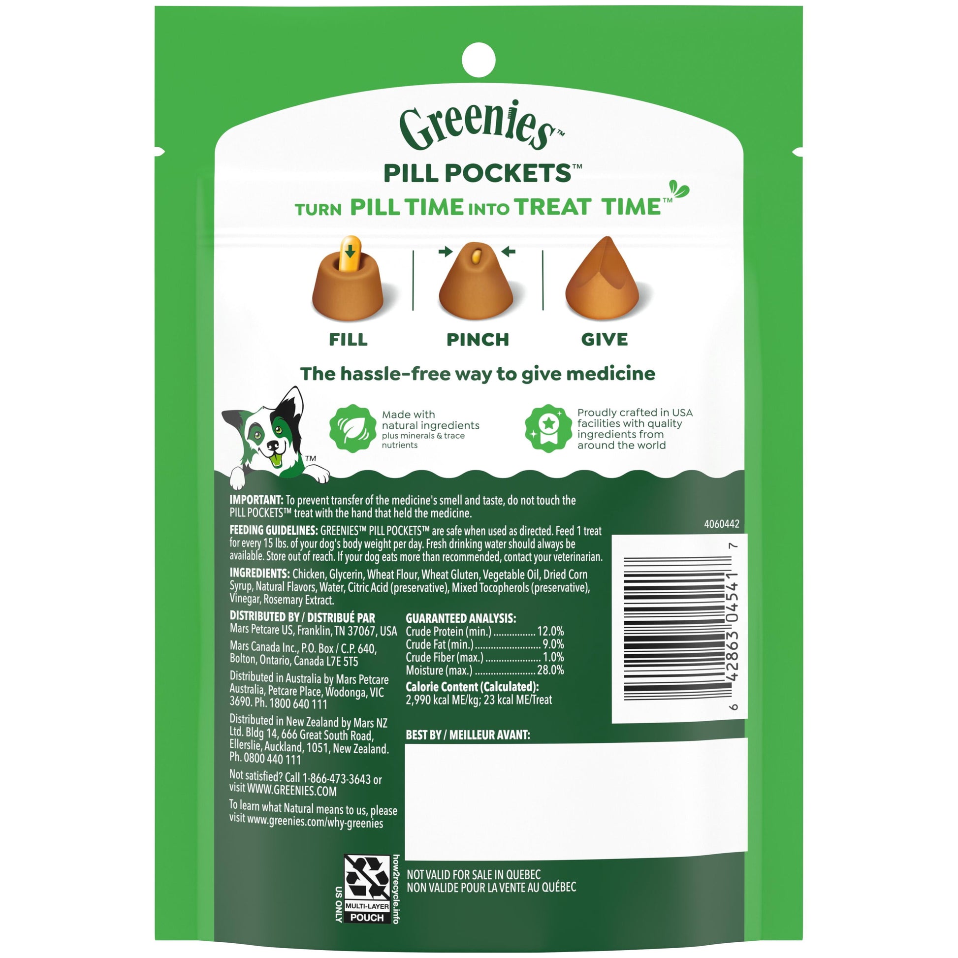 Pill Pockets for Dogs Chicken Flavor Large, Capsule Size Soft Dog Treats, 15.8 Oz, (60 Pk)