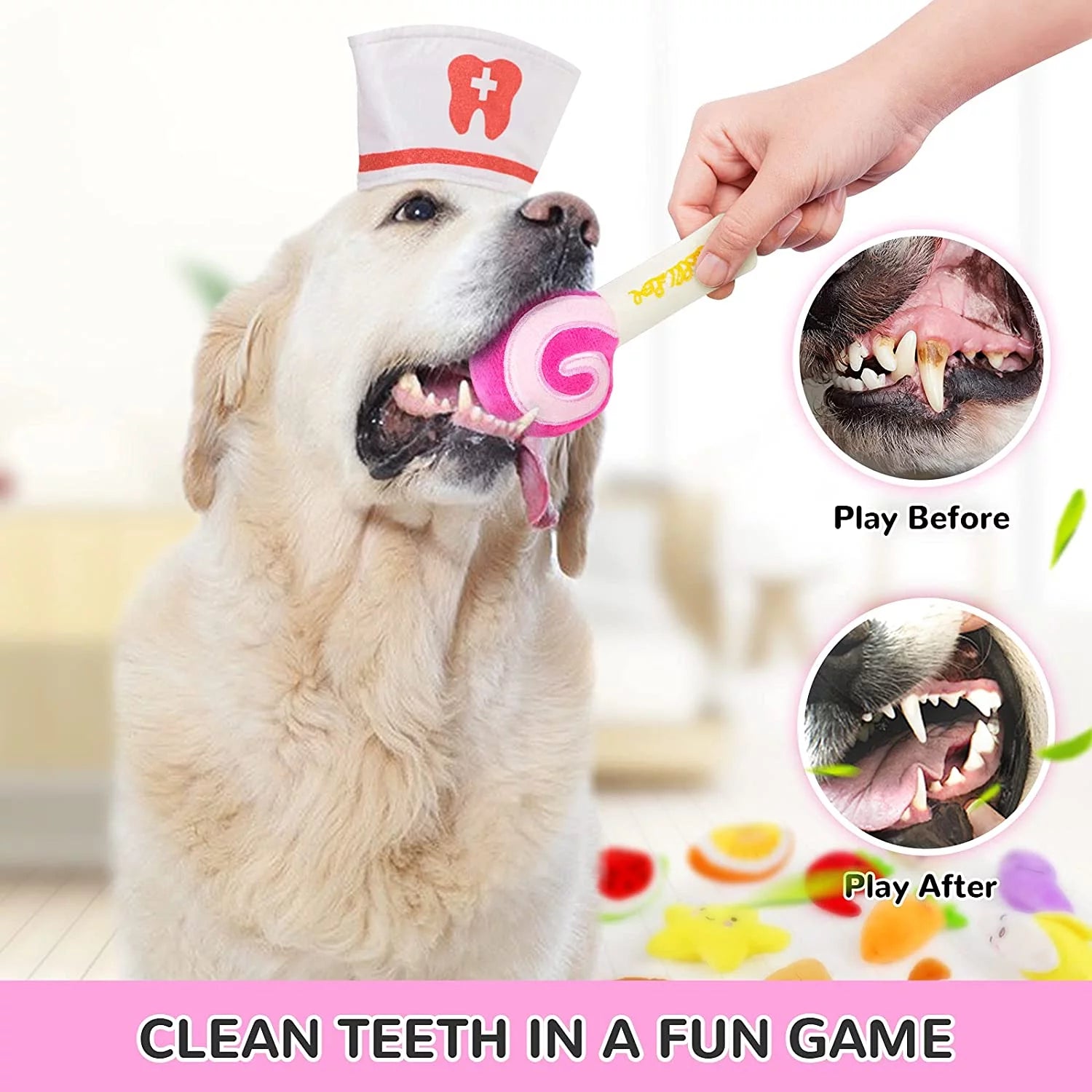 Dog Squeaky Toys for Small Dogs, 12 Pack Puppy Toys for Teething Cute Small Dog Toys Stuffed Plush Dog Toy Bundle Natural Cotton Puppy Rope Toy Dog Chew Toys for Puppies Pet Toys for Dogs
